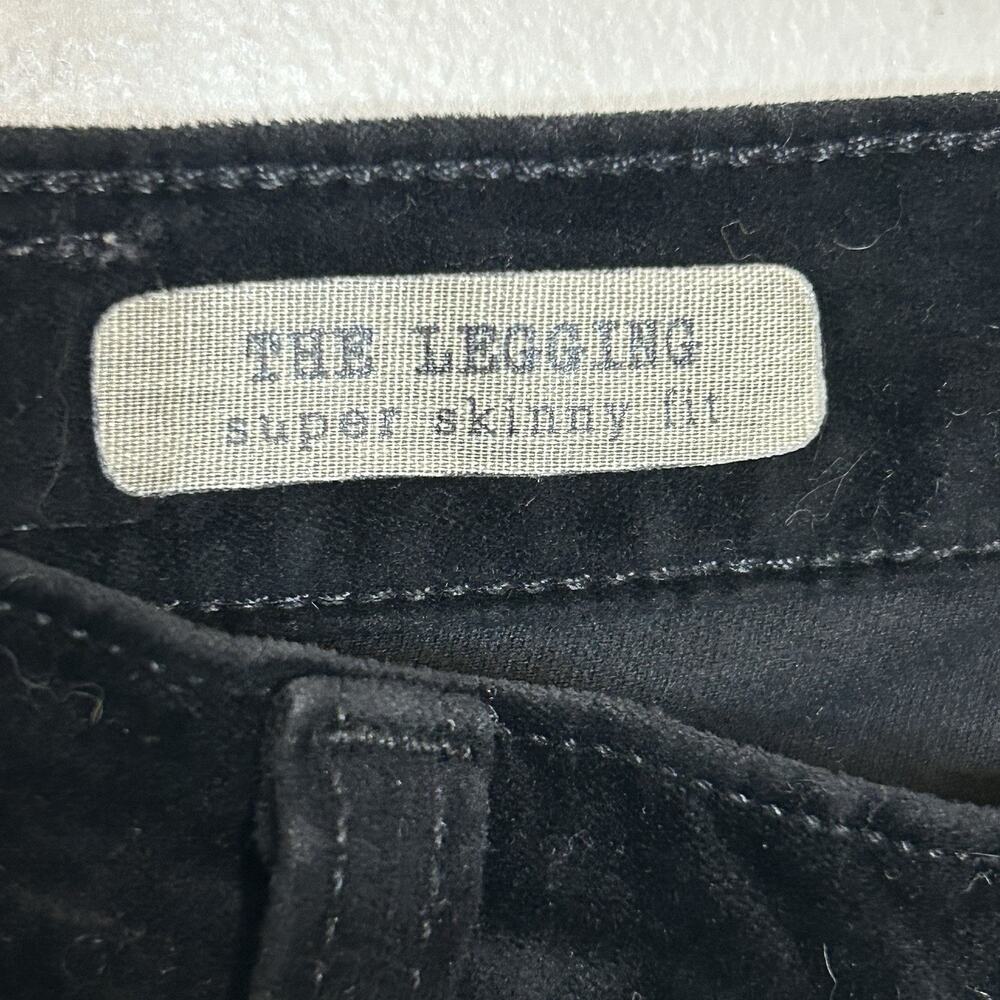 AG The Legging Super Skinny Pants Size 25 Black Velvet Low Rise Inseam 31 - Picture 2 of 7
